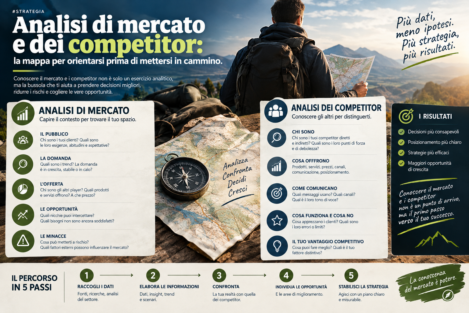 Analisi di mercato e dei competitor: la mappa per orientarsi prima di mettersi in cammino